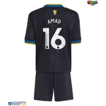 Otroški Nogometni dresi Manchester United Amad Diallo #16 Tretji 2025-26 Kratek Rokav (+ Kratke hlače)